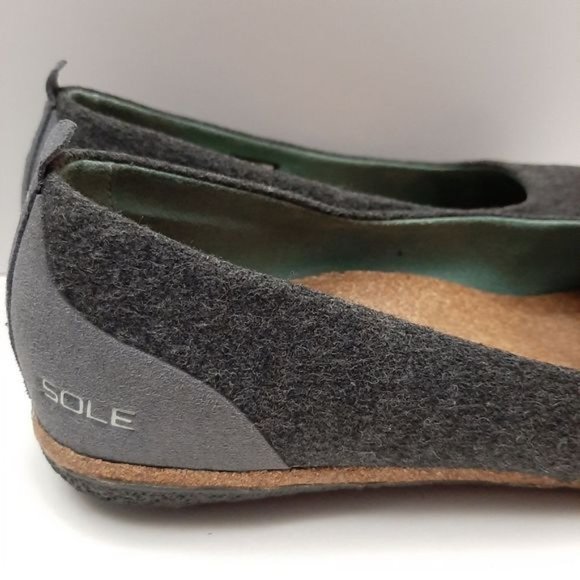 SOLE X RECORK Grace Carbon Neutral Slip-On Comfort Flat Shoes Grey Sz 6.5 - Picture 4 of 14